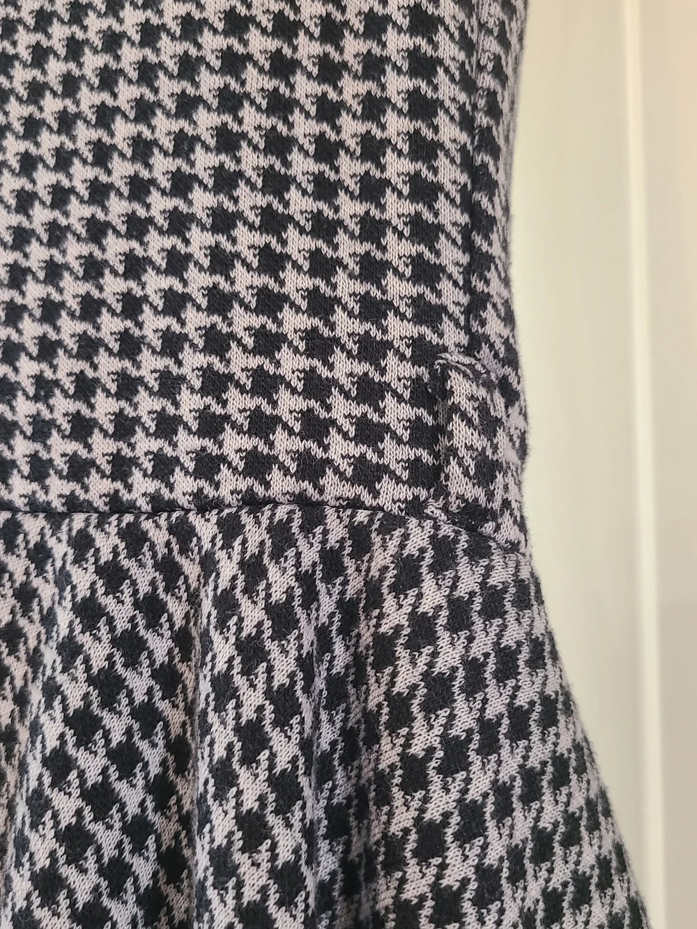 Girls Difrent's Houndstooth Sleeveless Skater Dress - Black & White Size 6